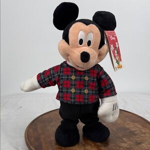 Disney Mickey Mouse Figurine 13 in Christmas Singing Dancing Stuffed Doll Plush